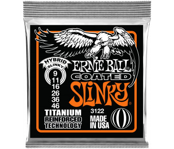 ERNIE BALL 3122 RPS Coated Titanium Slinky Hybrid 9-46 - Струны для электрогитары