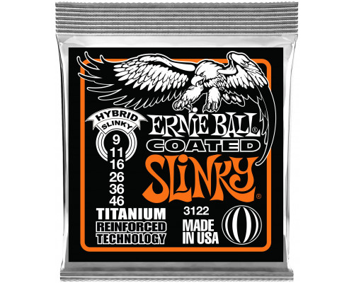 ERNIE BALL 3122 RPS Coated Titanium Slinky Hybrid 9-46 - Струны для электрогитары