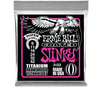 ERNIE BALL 3123 RPS Coated Titanium Slinky Super 9-42 - Струны для электрогитары