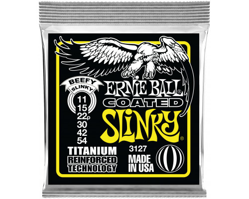 ERNIE BALL 3127 RPS Coated Titanium Slinky Beefy 11-54 - Струны для электрогитары