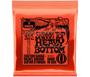 ERNIE BALL 3215 Nickel Wound Slinky Skinny Top Heavy Bottom 3 Pack 10-52 - Струны для электрогитары