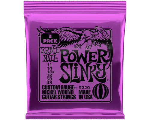 ERNIE BALL 3220 Nickel Wound Slinky Power 3 Pack 11-48 - Струны для электрогитары