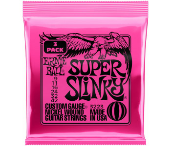 ERNIE BALL 3223 Nickel Wound Slinky Super 3 Pack 9-42 - Струны для электрогитары