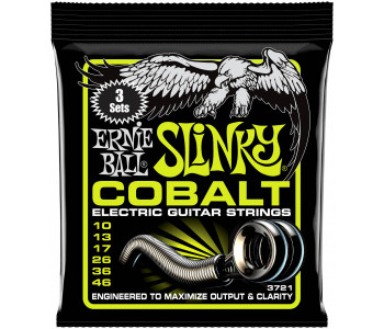 ERNIE BALL 3721 Cobalt Slinky Regular 3 Pack 10-46 - Струны для электрогитары