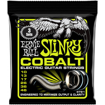 ERNIE BALL 3721 Cobalt Slinky Regular 3 Pack 10-46 - Струны для электрогитары