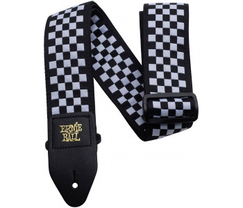 ERNIE BALL 4149 Jacquard Black and White Checkered - Ремень для гитары