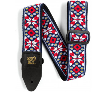 ERNIE BALL 4639 Jacquard Taos Fire Red - Ремень для гитары