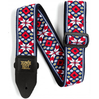 ERNIE BALL 4639 Jacquard Taos Fire Red - Ремень для гитары