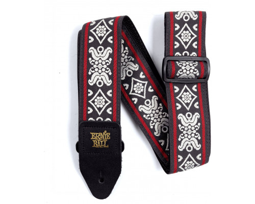 ERNIE BALL 4669 Jacquard Blackjack Red - Ремень для гитары