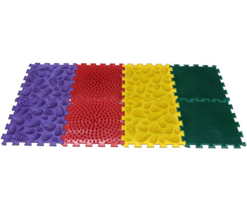 Коврик ортопедический (массажный) модульный ОРТО ПАЗЛ МИКС 'Лес'