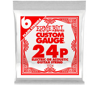 ERNIE BALL 1024 Plain Steel .024 - Струна одиночная для акустической и электрогитары