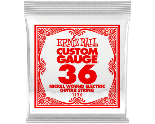 ERNIE BALL 1136 Nickel Wound .036 - Струна одиночная для электрогитары
