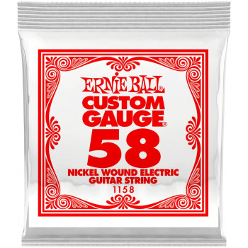 ERNIE BALL 1158 Nickel Wound .058 - Струна одиночная для электрогитары