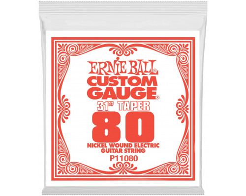 ERNIE BALL 11080 Nickel Wound .080 - Струна одиночная для электрогитары