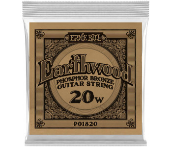 ERNIE BALL 1820 Earthwood Phosphor Bronze .020 - Струна одиночная для акустической гитары