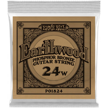 ERNIE BALL 1824 Earthwood Phosphor Bronze .024 - Струна одиночная для акустической гитары