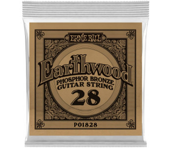 ERNIE BALL 1828 Earthwood Phosphor Bronze .028 - Струна одиночная для акустической гитары