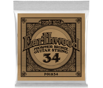 ERNIE BALL 1834 Earthwood Phosphor Bronze .034 - Струна одиночная для акустической гитары