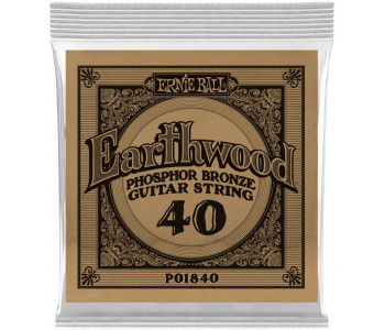 ERNIE BALL 1840 Earthwood Phosphor Bronze .040 - Струна одиночная для акустической гитары