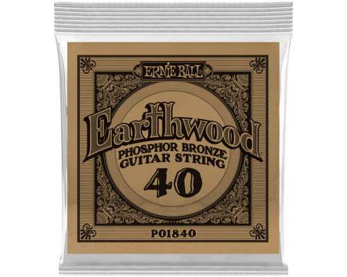 ERNIE BALL 1840 Earthwood Phosphor Bronze .040 - Струна одиночная для акустической гитары