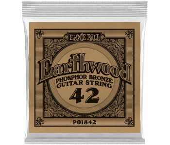 ERNIE BALL 1842 Earthwood Phosphor Bronze .042 - Струна одиночная для акустической гитары