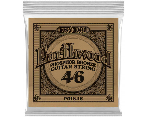 ERNIE BALL 1846 Earthwood Phosphor Bronze .046 - Струна одиночная для акустической гитары