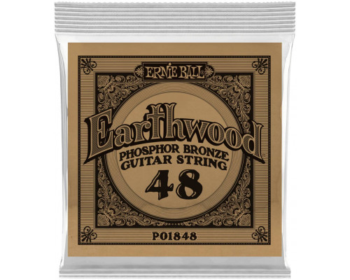 ERNIE BALL 1848 Earthwood Phosphor Bronze .048 - Струна одиночная для акустической гитары