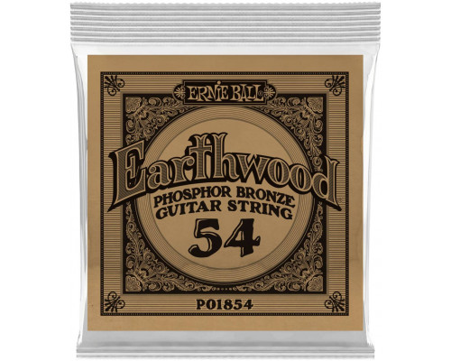 ERNIE BALL 1854 Earthwood Phosphor Bronze .054 - Струна одиночная для акустической гитары