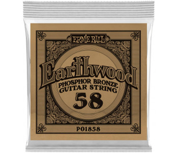 ERNIE BALL 1858 Earthwood Phosphor Bronze .058 - Струна одиночная для акустической гитары