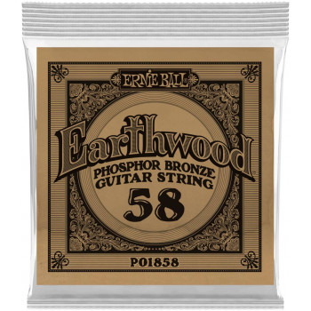 ERNIE BALL 1858 Earthwood Phosphor Bronze .058 - Струна одиночная для акустической гитары