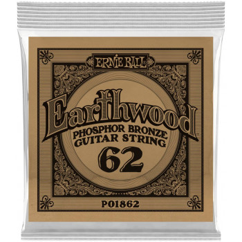 ERNIE BALL 1862 Earthwood Phosphor Bronze .062 - Струна одиночная для акустической гитары