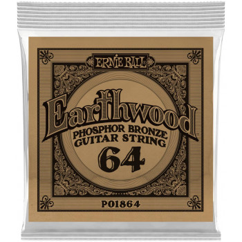 ERNIE BALL 1864 Earthwood Phosphor Bronze .064 - Струна одиночная для акустической гитары