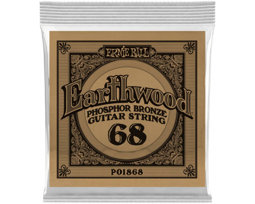 ERNIE BALL 1868 Earthwood Phosphor Bronze .068 - Струна одиночная для акустической гитары