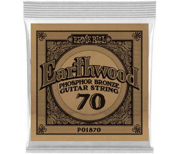 ERNIE BALL 1870 Earthwood Phosphor Bronze .070 - Струна одиночная для акустической гитары