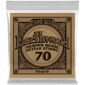 ERNIE BALL 1870 Earthwood Phosphor Bronze .070 - Струна одиночная для акустической гитары