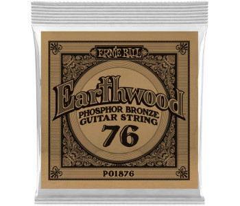ERNIE BALL 1876 Earthwood Phosphor Bronze .076 - Струна одиночная для акустической гитары