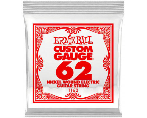 ERNIE BALL 1162 Nickel Wound .062 - Струна одиночная для электрогитары