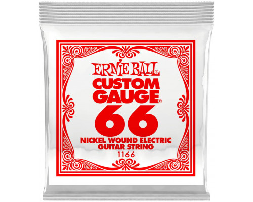 ERNIE BALL 1166 Nickel Wound .066 - Струна одиночная для электрогитары