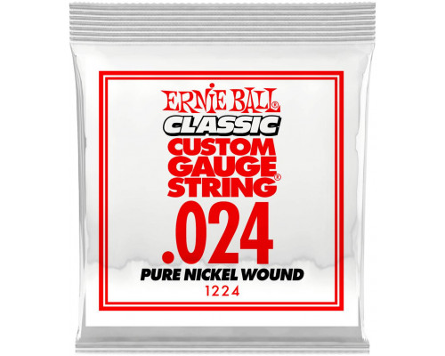 ERNIE BALL 1224 Plain Steel .024 - Струна одиночная для акустической и электрогитары