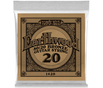 ERNIE BALL 1420 Earthwood 80/20 .020 - Струна одиночная для акустической гитары