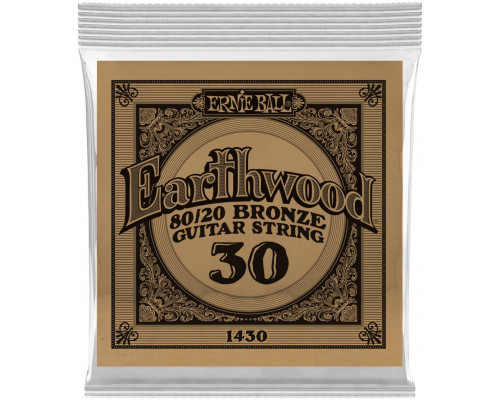 ERNIE BALL 1430 Earthwood 80/20 .030 - Струна одиночная для акустической гитары