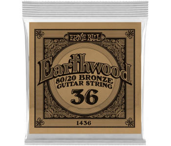 ERNIE BALL 1436 Earthwood 80/20 .036 - Струна одиночная для акустической гитары