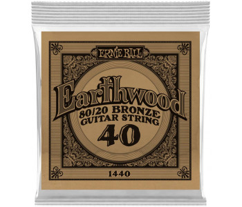 ERNIE BALL 1440 Earthwood 80/20 .040 - Струна одиночная для акустической гитары