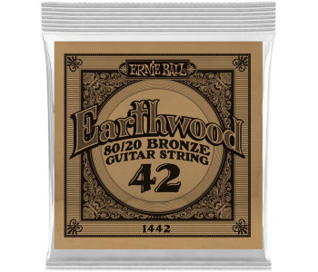ERNIE BALL 1442 Earthwood 80/20 .042 - Струна одиночная для акустической гитары
