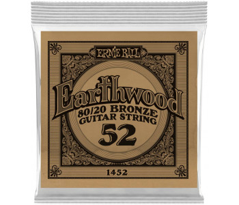 ERNIE BALL 1452 Earthwood 80/20 .052 - Струна одиночная для акустической гитары