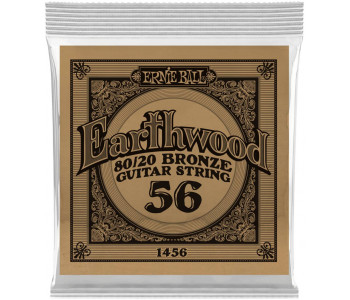 ERNIE BALL 1456 Earthwood 80/20 .056 - Струна одиночная для акустической гитары