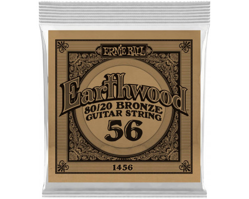 ERNIE BALL 1456 Earthwood 80/20 .056 - Струна одиночная для акустической гитары