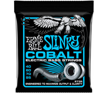 ERNIE BALL 2735 Slinky Cobalt Extra 40-95 - Струны для бас-гитары
