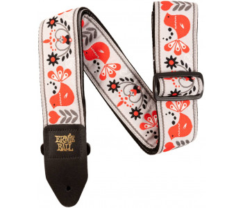 ERNIE BALL 4689 Jacquard Red Bird Winter - Ремень для гитары