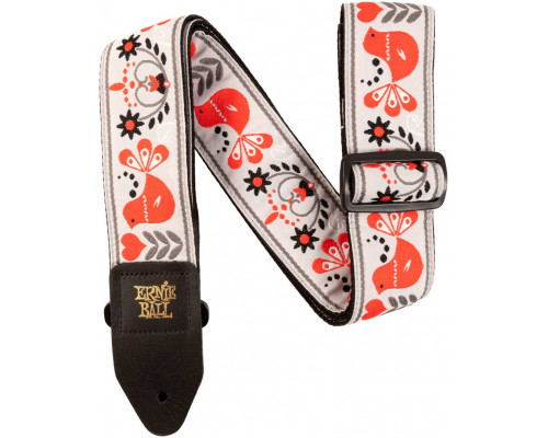 ERNIE BALL 4689 Jacquard Red Bird Winter - Ремень для гитары